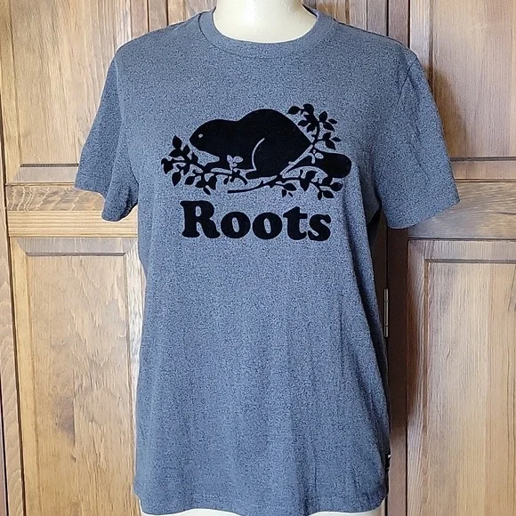 Roots Women'sbOrganic Relaxed Cooper T-Shirt Sz L - Picture 1 of 6